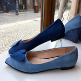 Diane Marie Balerini dama Balerini asimetrici din piele intoarsa bleu cu albastru Freya