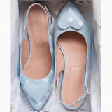 Diane Marie Balerini dama Balerini asimetrici din piele naturala bleu Jojo