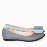 Diane Marie Balerini dama Balerini asimetrici din piele naturala gri cu bleu Emmy