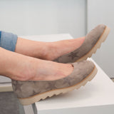 Diane Marie Balerini dama Balerini din piele naturala gri cu print Stella