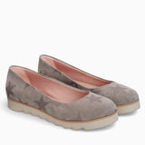 Diane Marie Balerini dama Balerini din piele naturala gri cu print Stella