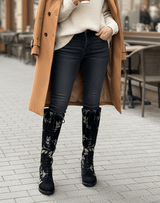 Diane Marie Cizme Dama Cizme cu toc din piele naturala imprimata Luanda