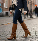 Diane Marie Cizme Dama Cizme dama cu toc din piele naturala coniac Laurie