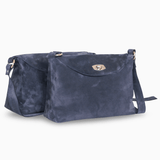 Diane Marie Geanta dama Geanta dama din piele naturala intoarsa Navy Grey