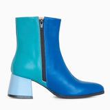 Diane Marie Ghete Dama Botine cu toc comod din piele naturala bleu cu albastru