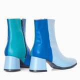Diane Marie Ghete Dama Botine cu toc comod din piele naturala bleu cu albastru