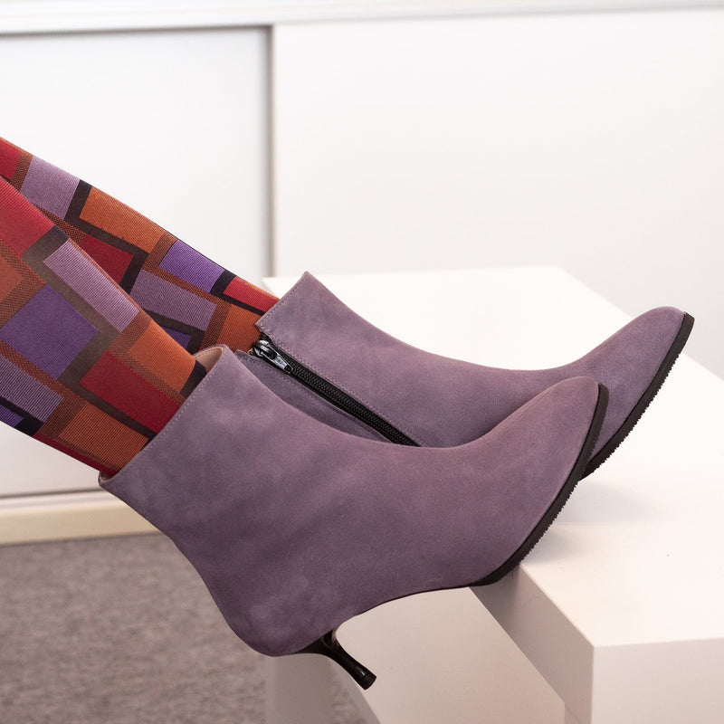 Diane Marie Ghete Dama Ghete dama cu toc comod din piele intoarsa lila Parkrose