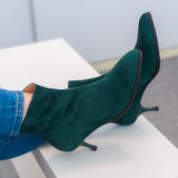 Diane Marie Ghete Dama Ghete dama cu toc comod din piele intoarsa verde Josefine