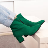 Diane Marie Ghete Dama Ghete dama cu toc comod din piele intoarsa verde Sharon