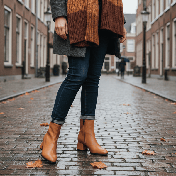 Diane Marie Ghete Dama Ghete dama cu toc din piele naturala coniac Addison