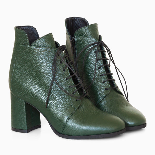 Diane Marie Ghete Dama Ghete dama cu toc din piele naturala verde Olivia