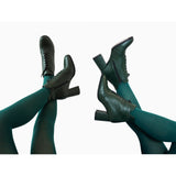 Diane Marie Ghete Dama Ghete dama cu toc din piele naturala verde Olivia