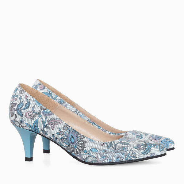 Diane Marie Pantofi Dama Pantofi dama cu toc comod din piele naturala bleu Roselle