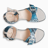 Diane Marie Pantofi Dama Sandale cu talpa joasa din piele naturala albastra Daya