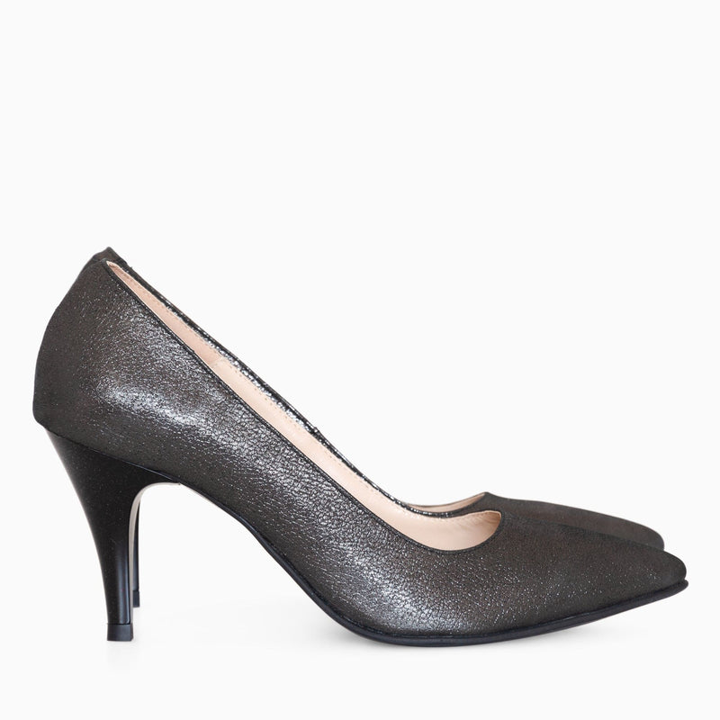 Diane Marie Pantofi Dama Stiletto cu toc comod din piele naturala gri Emily