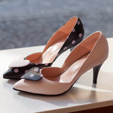 Diane Marie Pantofi Dama Stiletto din piele naturala lila cu negru Cassidy
