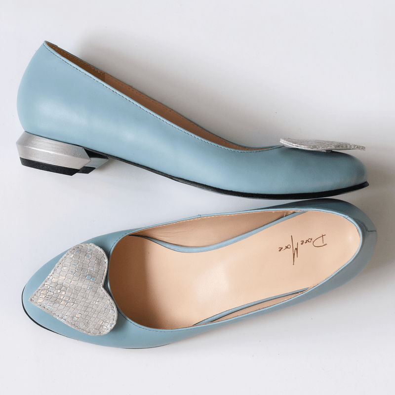 Pantofi Diane Marie Pantofi Dama 37 Balerini din piele naturala bleu 37