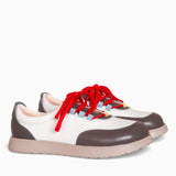 Diane Marie Pantofi sport Pantofi dama barefoot din piele naturala alb cu gri Polina