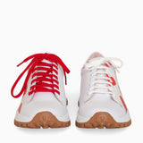 Diane Marie Pantofi sport Pantofi dama din piele naturala alba cu inimi rosii Marion