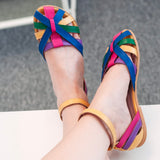 Diane Marie Sandale dama Sandale cu talpa joasa din piele naturala Rainbow