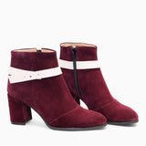 Diane Marie Shoes Ghete dama din piele intoarsa bordo Aniara