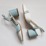 Diane Marie Pantofi Dama Pantofi decupati din piele naturala bleu cu alb Tessa
