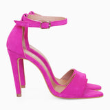Diane Marie Pantofi Dama Sandale cu toc din piele naturala fuchsia Gloria