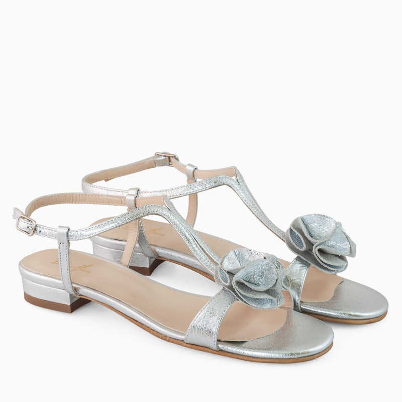 Diane Marie Pantofi Dama Sandale dama argintii din piele naturala Tiffany