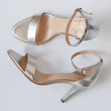 Diane Marie Pantofi Dama Sandale din piele naturala argintie Essence
