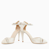Diane Marie Pantofi Dama Stiletto decupat din piele naturala ivoire Diamond